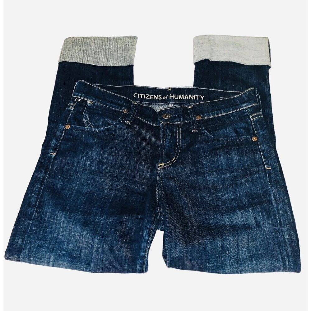 Citizens of Humanity Blue Denim Dani cropped straight leg jeans, Womens size 24